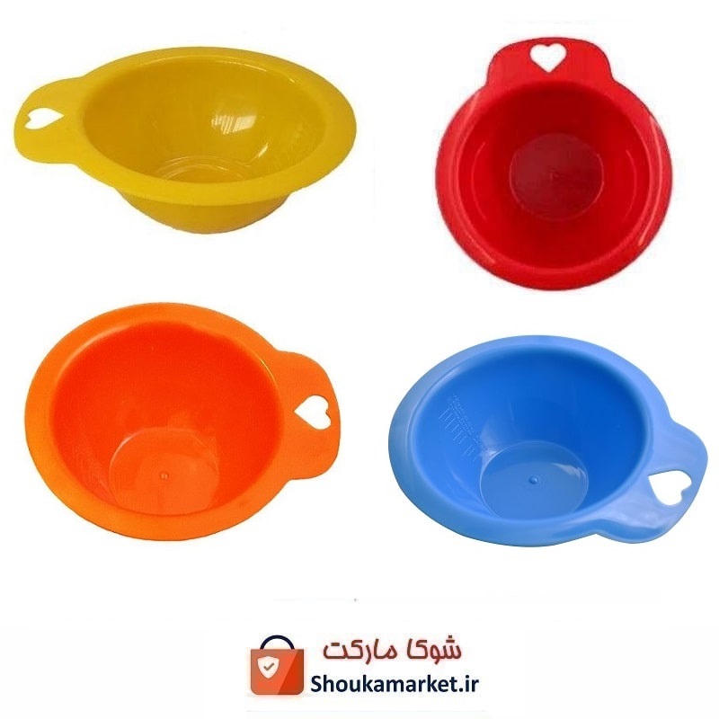 کاسه رنگ مو پلاستیکی مدرج و دسته قلبی ZGM-002