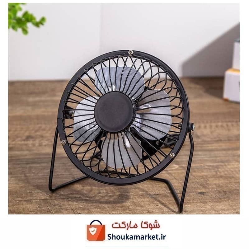 پنکه فلزی رومیزی ۴ اینچ گرد با اتصال USB یو اس بی EFA-011