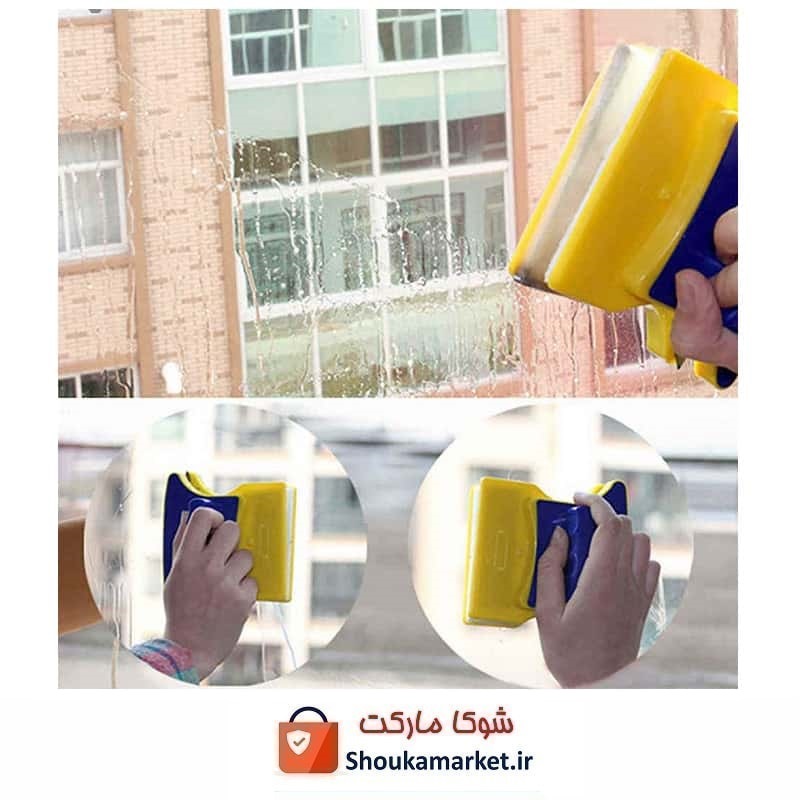 شیشه پاک کن مغناطیسی دوطرفه jIan Jun بدنه و جعبه آبی ساخت چین HSH-001