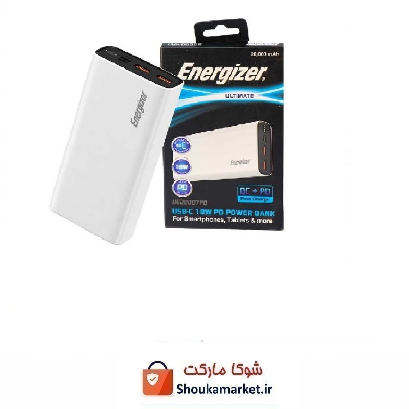 پاور بانک انرجایزر مدل UE20007PQ ظرفیت 20000 میلی آمپر ساعت DSM-003
