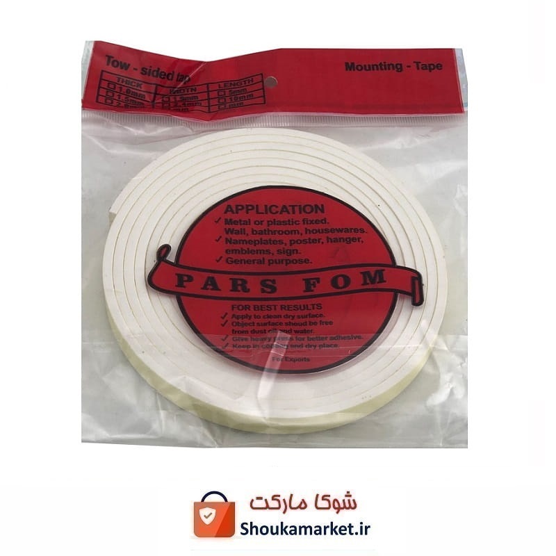 نوار درزگیر فومی چسب دار درب و پنجره پارس فوم سفت HFM-004