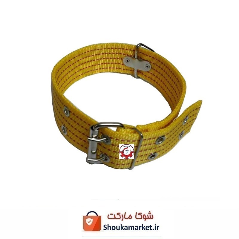 قلاده گردنی سگ برزنتی بزرگ و پهن عرض 5 سانت رنگ زرد HPS-009E