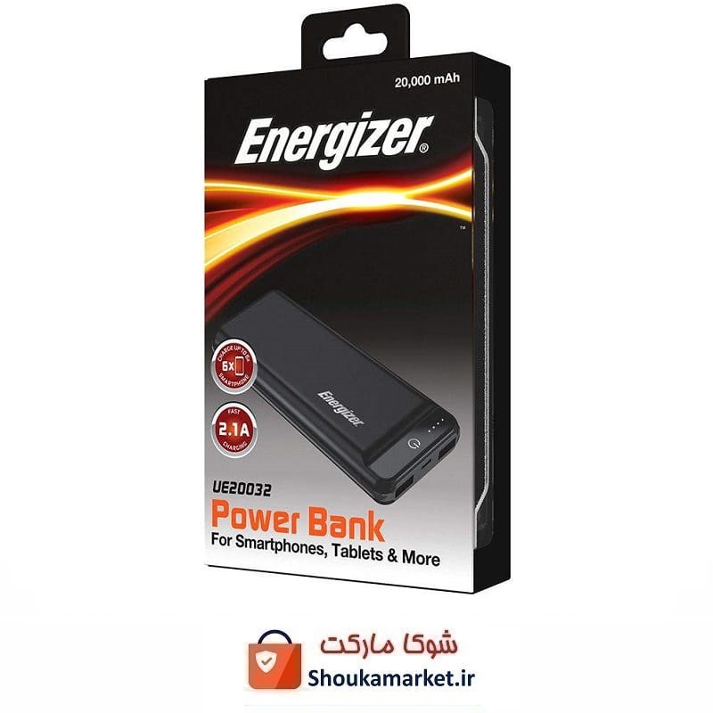 پاور بانک انرجایزر مدل UE20010 ظرفیت 20000 میلی آمپر ساعت DSM-002