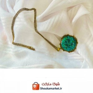 گردنبند برنز فیروزه کوبی کد GHF