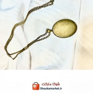 گردنبند برنز خام همراه با زنجیر کد BS