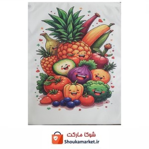 کیسه نگهدارنده میوه و سبزی دو لایه زیپ دار طرح  چند میوه