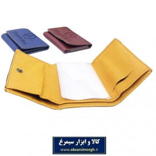 جلد عابر ۸ برگ دکمه مخفی با جا پولی رنگی HKF-033