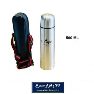 فلاسک یونیک Unique قلمی استیل نیم لیتری کاور دار HFL-006