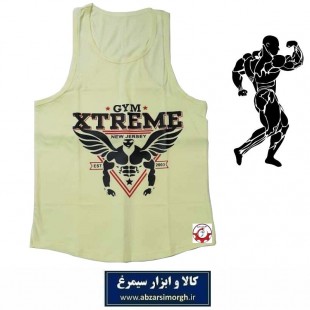 رکابی بدنسازی مردانه Gym Xtreme اکستریم جیم رنگ لیموئی VLV-002C