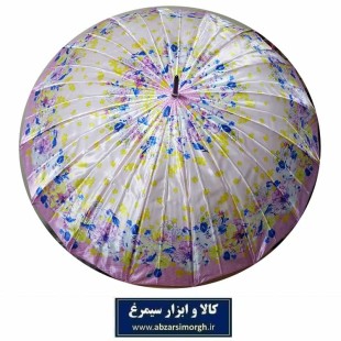 چتر زنانه نقش دار طرح B دسته عصایی ۱۶ فنر HCH-027