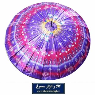 چتر زنانه نقش دار طرح C دسته عصایی ۱۶ فنر HCH-028