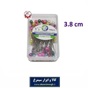 سوزن ته مروارید رنگی Crown Fox کرون فاکس ژاپن 100 عددی HKH-042