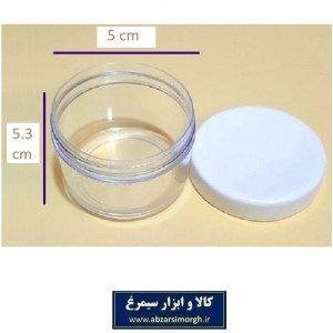 ظرف و قوطی درب دار کرم و ژل کریستال گرد 75 گرم فروش تک و تعداد PZJ-015