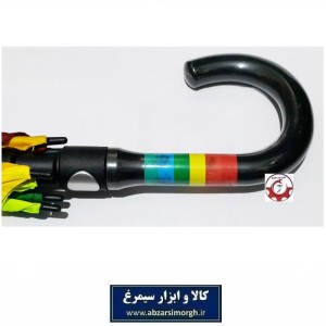چتر رنگین کمان لاکچری فایبر دسته عصایی زیبا
