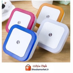 چراغ خواب Light Control سنسور دار مربع شکل کادر رنگی ELU-017