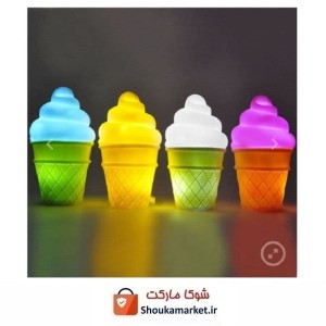 چراغ خواب اتاق کودک با لامپ led طرح بستنی قیفی ELU-015