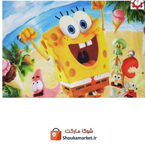 روبالشی عروسکی اتاق و تخت کودک پسرانه کارتونی باب اسفنجی برند Hiva هیوا HKK-017