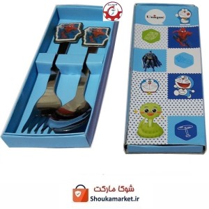 ست قاشق و چنگال کودک Unique یونیک طرح اسپایدر من یا مرد عنکبوتی HGS-012