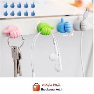 هولدر سیم، کابل شارژ گوشی موبایل، هندزفری و کلید طرح دست DHM-002