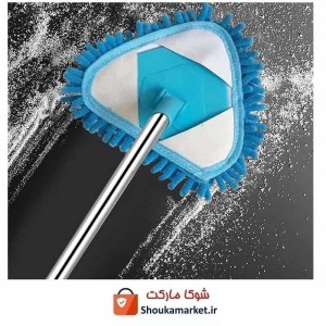 تی ماکارونی مثلثی چرخشی شستشو و نظافت شیشه و دیوار دسته تلسکوپی خارجی NSH-006