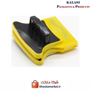 شیشه پاک کن مغناطیسی دو طرفه زرد و مشکی جعبه دار HSH-002