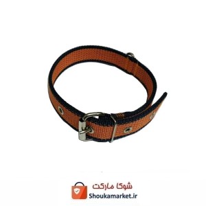 قلاده گردنی سگ برزنتی ۲ لایه عرض ۳ سانت رنگ نارنجی HPS-023C