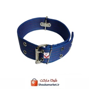 قلاده گردنی سگ برزنتی بزرگ و پهن عرض 5 سانت رنگ آبی HPS-009F