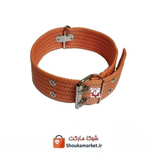 قلاده گردنی سگ برزنتی بزرگ و پهن عرض 5 سانت رنگ نارنجی HPS-009B