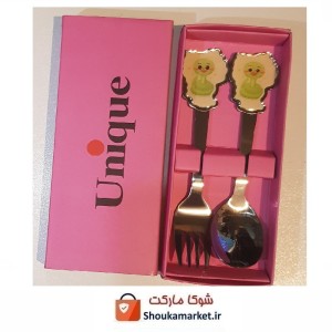 ست قاشق و چنگال کودک Unique یونیک طرح مارسبز HGS-015