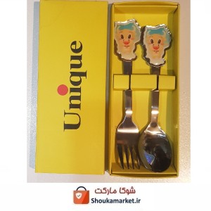 ست قاشق و چنگال کودک Unique یونیک طرح گاویHGS-015
