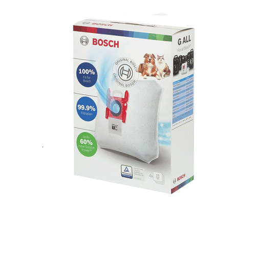 کیسه جاروبرقی بوش مدل GALL مناسب برای جاروبرقی های تایپ G,GXLL,GALLبسته 4 عددی