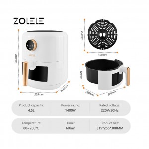 سرخ کن بدون روغن (هواپز) 4.5 لیتری زوله له(شیائومی) مدل ZA004 رنگ سفید