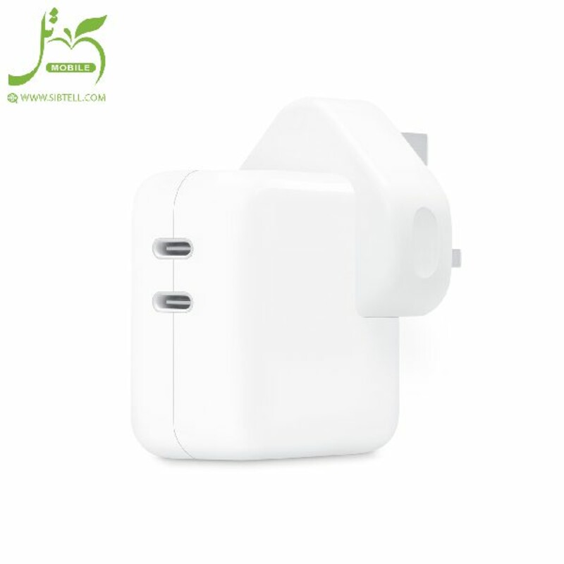 آداپتور شارژر 35 وات اپل مدل دو پورت تایپ سی 35W Dual USB-C اورجینال