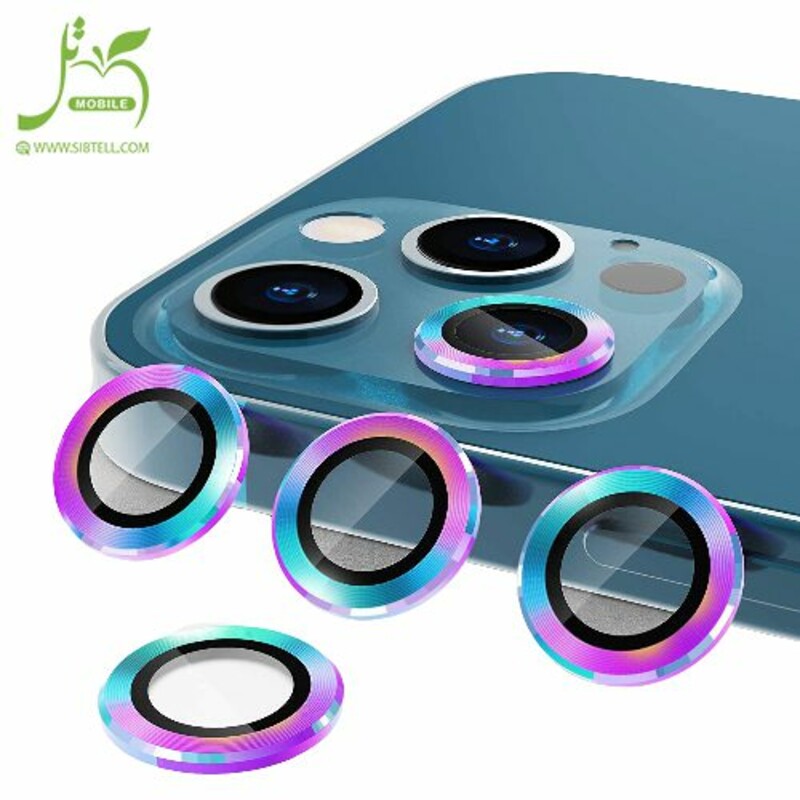 محافظ لنز رینگی هفت رنگ مناسب گوشی آیفون 12 پرومکس