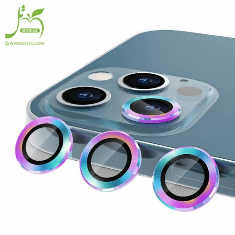 محافظ لنز رینگی هفت رنگ مناسب گوشی آیفون 12 پرو