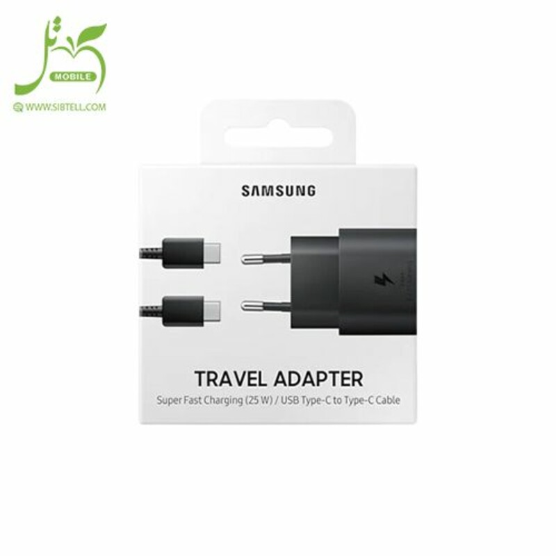 شارژر دیواری فست و PD تک پورت SAMSUNG Type-C با ( 6 ماه گارانتی ) مدل EP-TA800 25W به همراه کابل شارژ Type-C