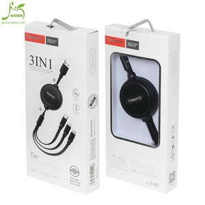 کابل شارژ فست tranyoo سه کاره مدل T-SX7 ترانیو با 3 ماه گارانتی