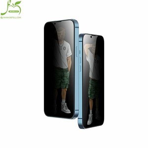 گلس-پرایوسی-با-لبه-سیلیکونی-Green-Lion-3D-Silicone-Privacy-Glass-iphone-13-pro-max