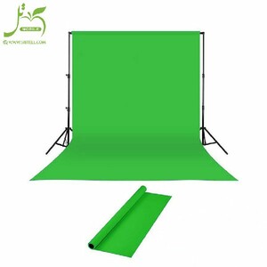 پرده سبز 2x3 لوله پلاستیکی (فون مخمل)