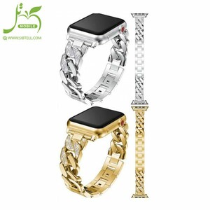 بندفلزی اپل واچ سایز 42 و 44 و 45 میلی متری کارتیر CARTIER نگین دار