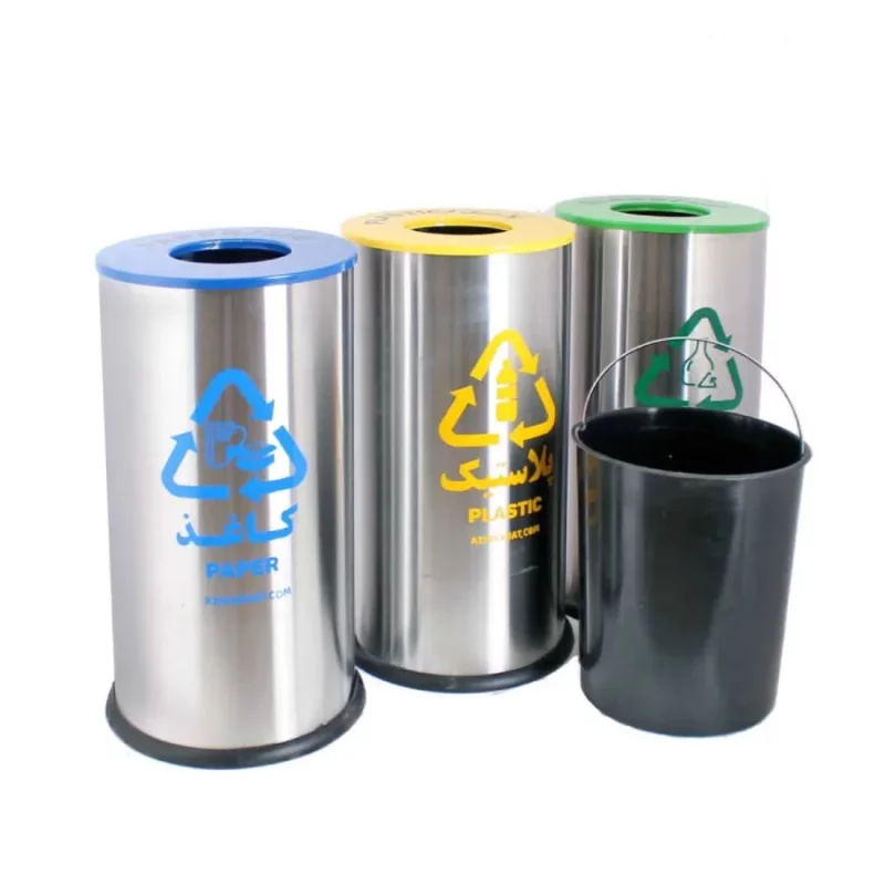 سطل زباله سه قلو بازیافتی