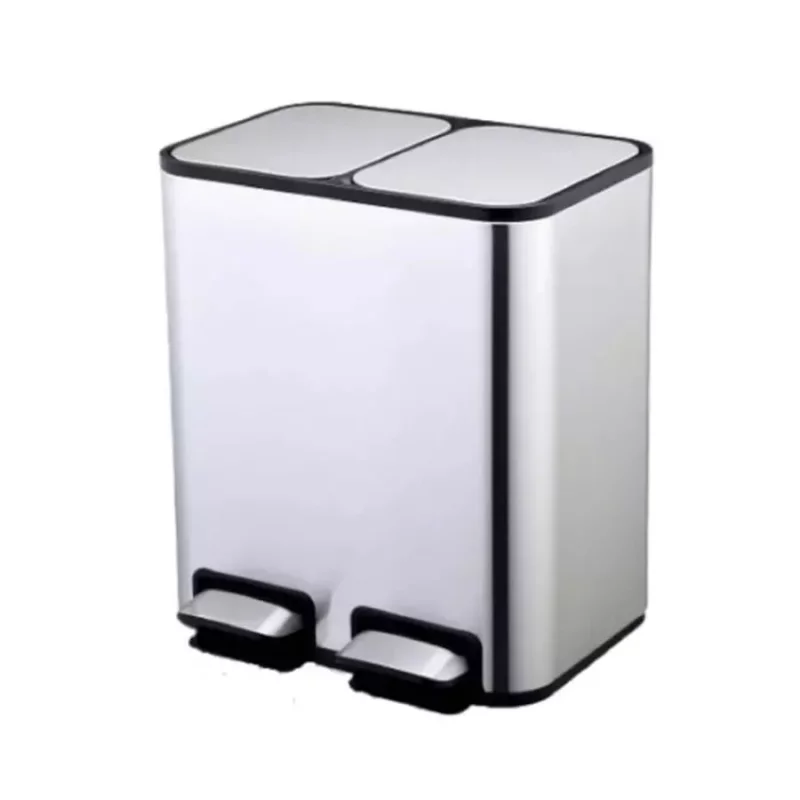 سطل زباله دوقلو استیل 12x2 لیتری M24