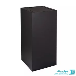 قیمت سطل زباله درب بادبزنی چهارگوش مدل N-6-مشکی