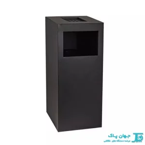 خرید سطل زباله جاسیگاری دار چهارگوش مدل N-5-مشکی