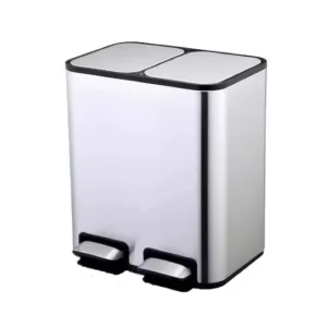 سطل زباله دوقلو استیل 12x2 لیتری M24