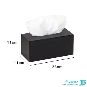 ابعاد مخزن دستمال رومیزی چهارگوش مدل M2002 - مشکی