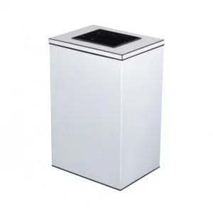 سطل زباله 20 لیتری دریچه بالا چهارگوش مدل 720 رنگ سفید