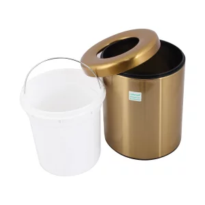 خرید سطل زباله حفره دار 5 لیتری رنگ طلایی مات