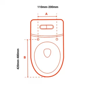 ابعاد دستگاه روکش اتوماتیک توالت فرنگی مدل NS301B