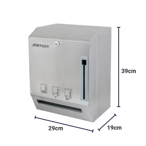 ابعاد جای دستمال کاغذی استیل JOHNSON 20